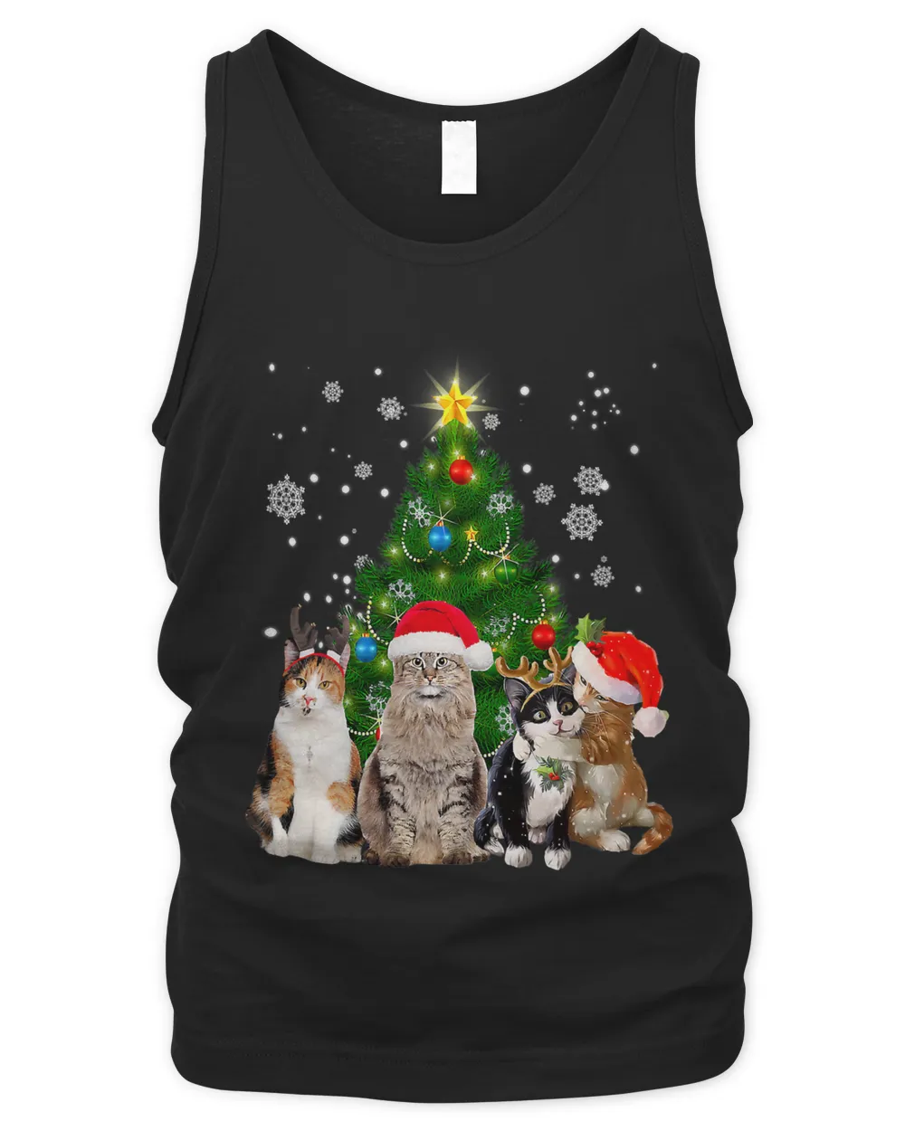 Cute Cat Christmas Tree Cat Lover Xmas Cat Mom Women Kids41