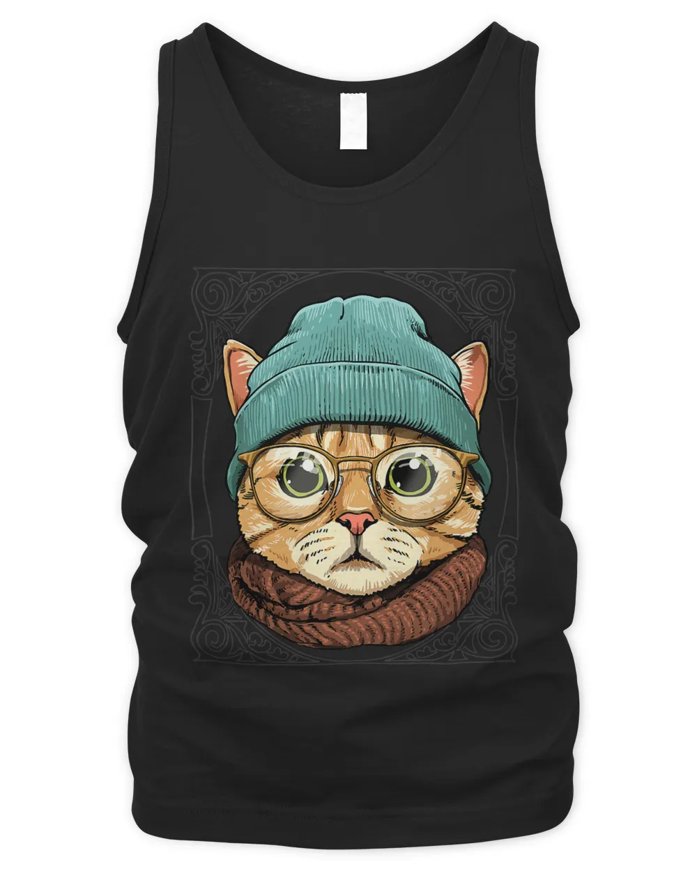 Hipster Cat With Glasses Feline Kitten Lover 579