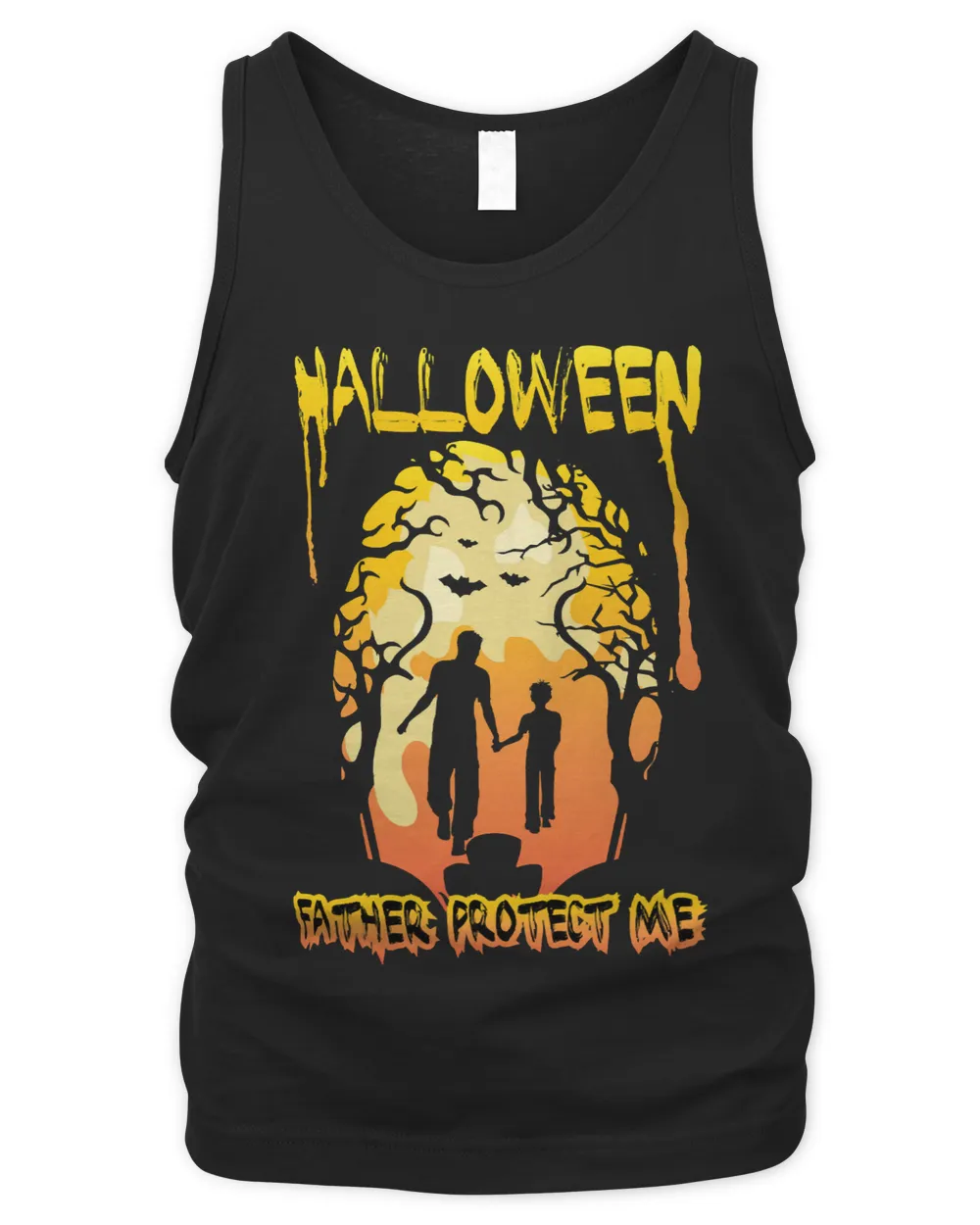 Father Halloween Creepy funny father son Halloween Say funny and scary design
