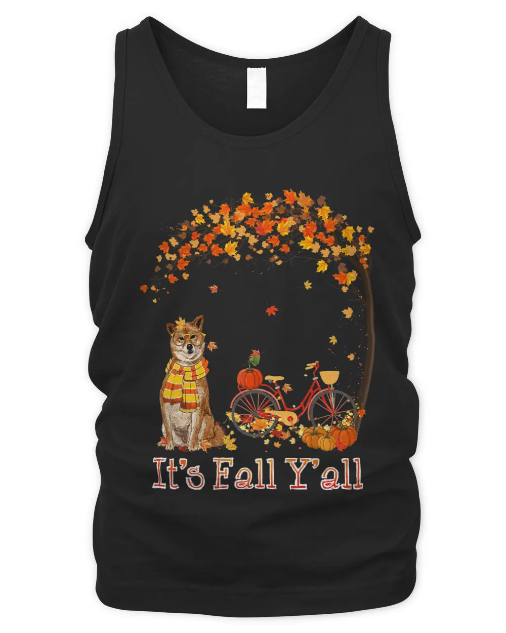 Its Fall Yall Shiba Inu Bike Pumpkin Spice Autumn Leaf