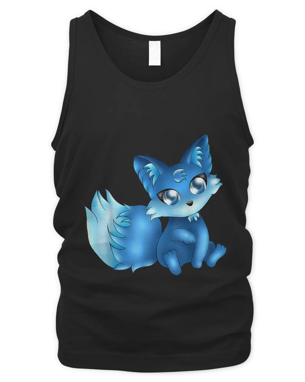 Cute Blue Sit Anime Fox Deutschland Geschenk