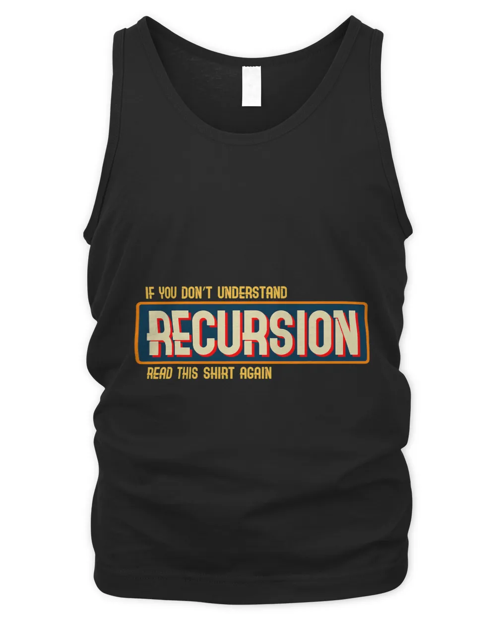 Programmer Recursion Definition Gift for C Men's Tank Top black s