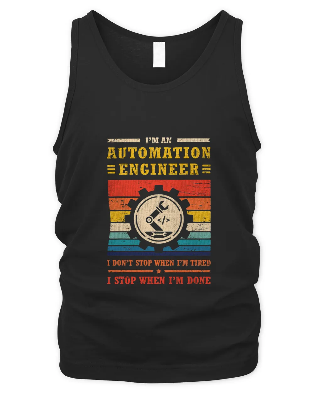 Controls Engineer HMI PLC Programmer PLC Automation Engineer Men's Tank Top black s