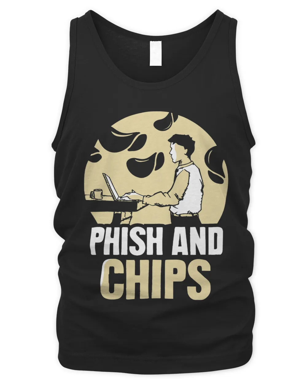 Phish And Chips Hacking Hacker Hack Computer It Men's Tank Top black s