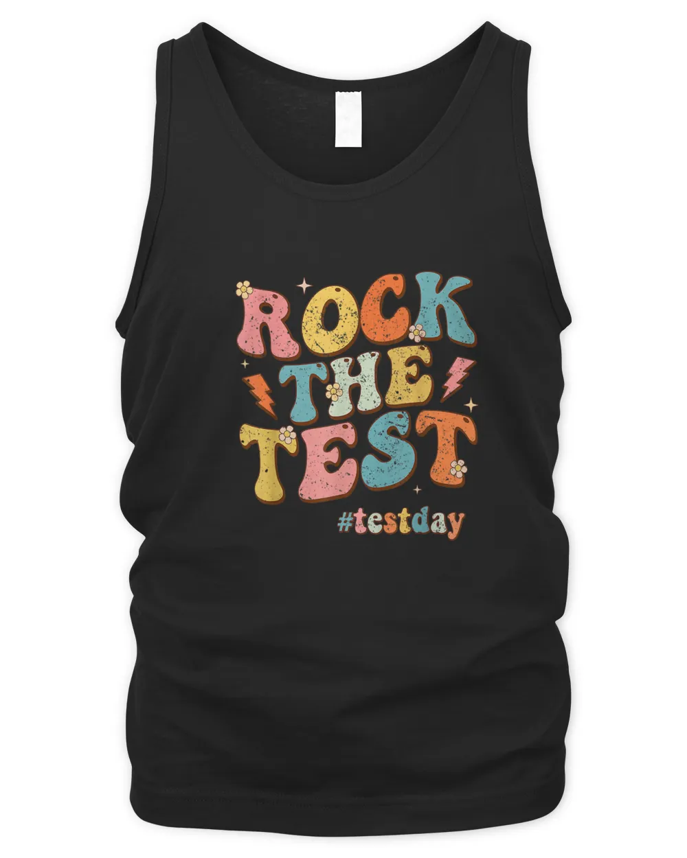 Rock The Test Testing Day Motivational Teacher Student Men's Tank Top black s