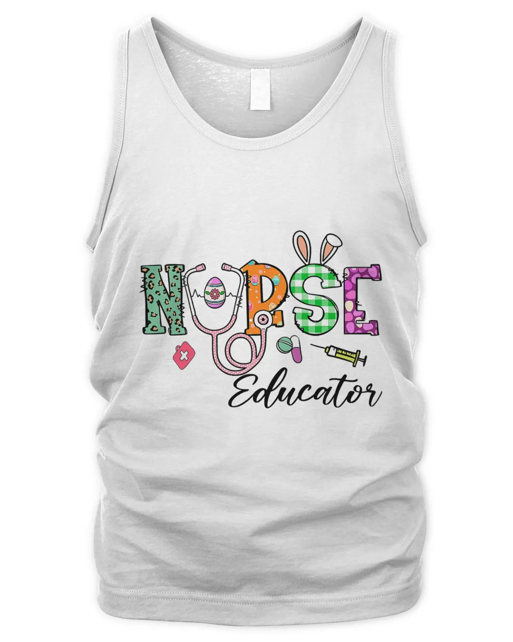 Nurse Educator Stethoscope Nursing Easter Bunny Easter Day T-Shirt