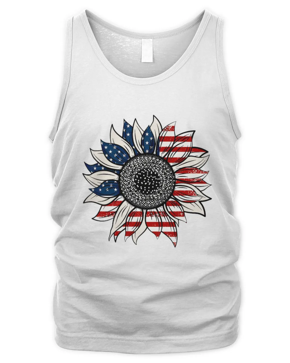 America Sunflower Us Flag Flower T Teebliss