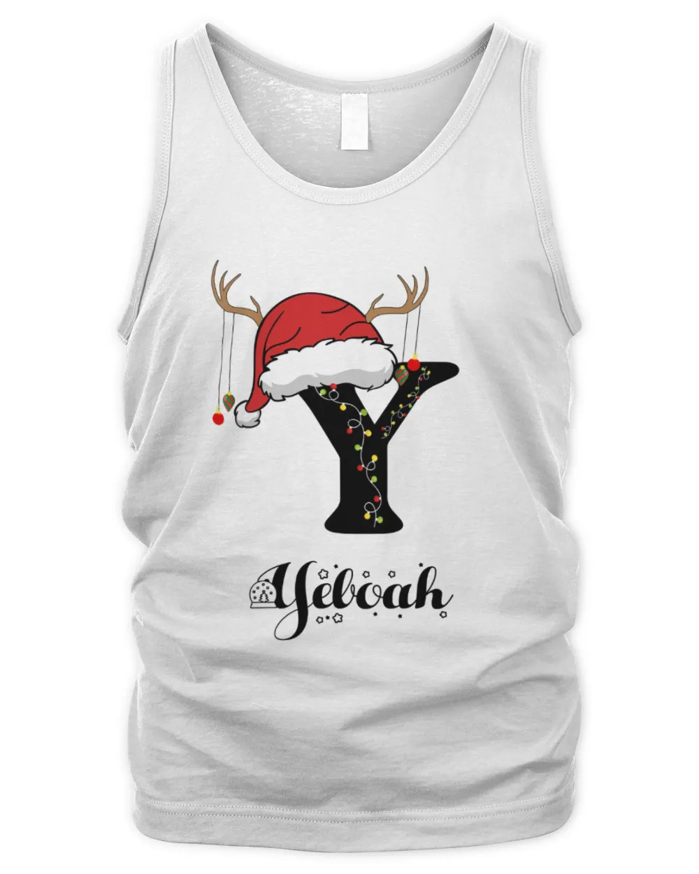 YEBOAH Christmas Men's Tank Top white s