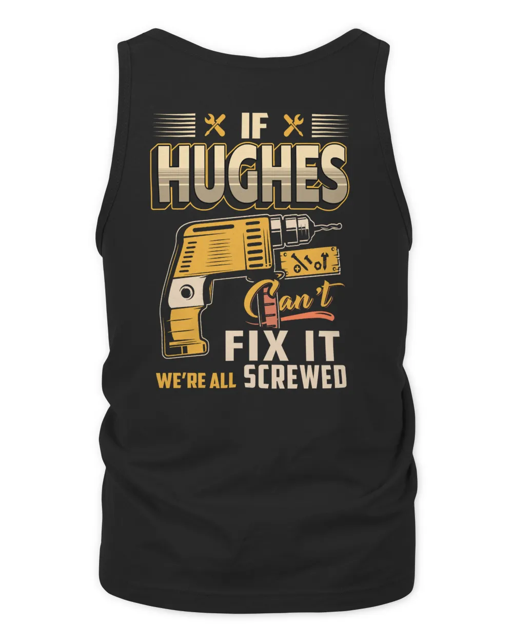 HUGHES Men's Tank Top black s