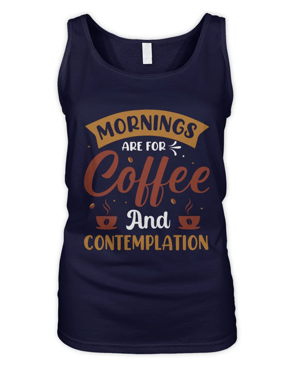Coffee Shirt, Love Coffee T-Shirt, Coffee Life, Coffee and Books (43) Women's Tank Top navy s