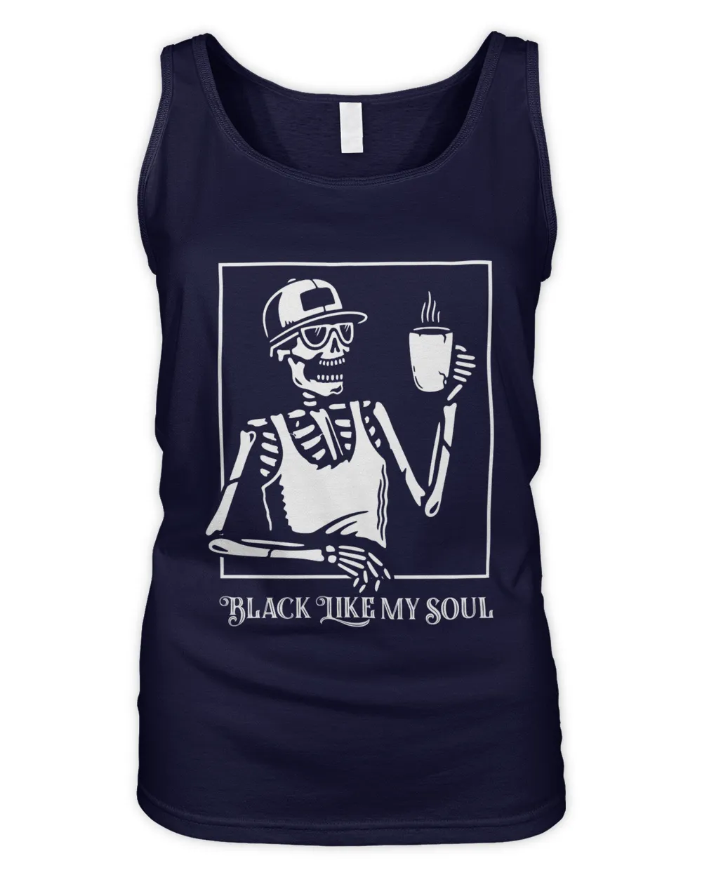 Coffee Shirt, Love Coffee T-Shirt, Coffee Life, Coffee and Books (44) Women's Tank Top navy s