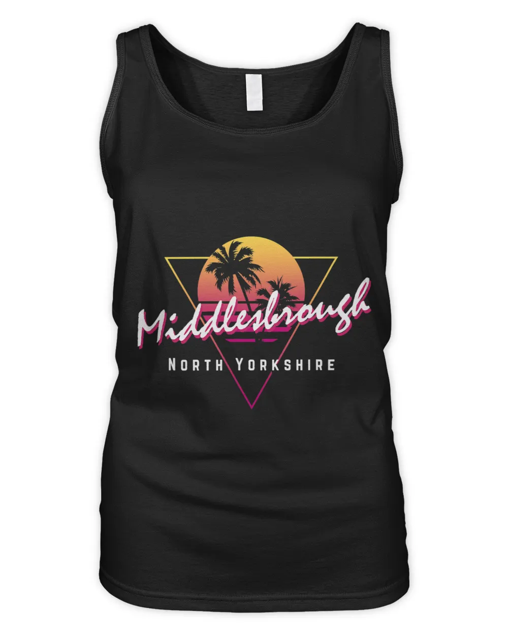 Yorkshire Terrier Middlesbrough North Yorkshire 80s Retro graphic Funny Sunset Yorkie