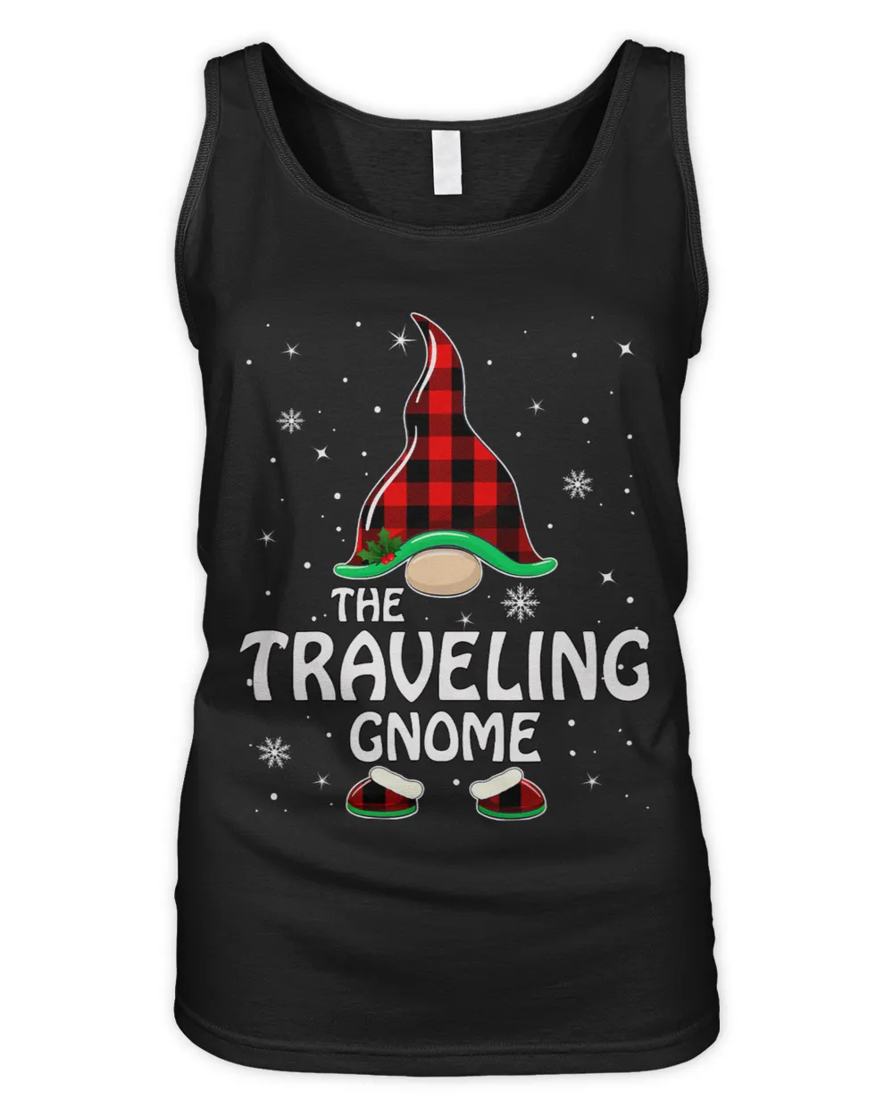 Traveling Gnome Buffalo Plaid Matching Family Christmas