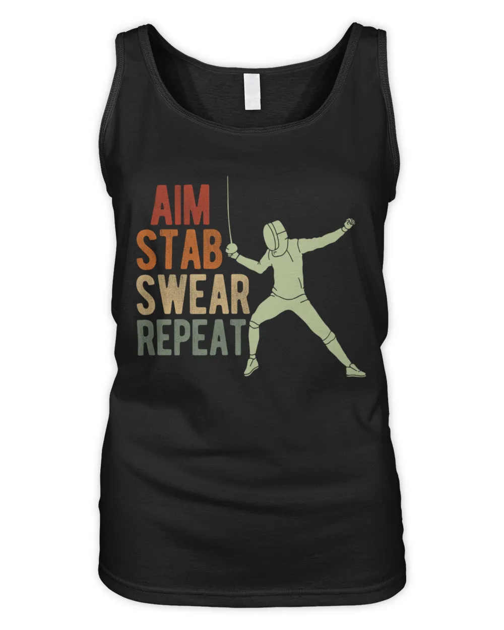 Aim Stab Swear Repeat Women's Tank Top black s