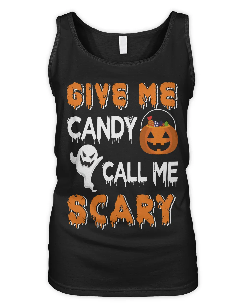 GIVE ME CANDY CALL ME SCARY Women's Tank Top black s