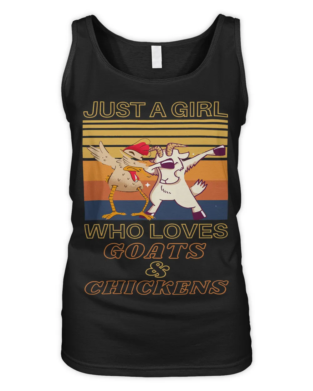 Funny Goat Just A Girl Who Loves Chickens And Goats Dabbing Chicken 21