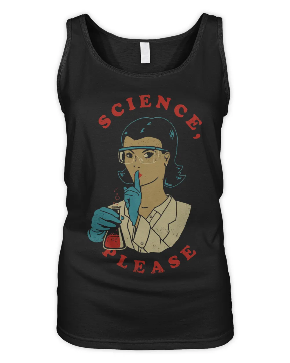 Science Please Poster Female Scientist Funny Science Pun