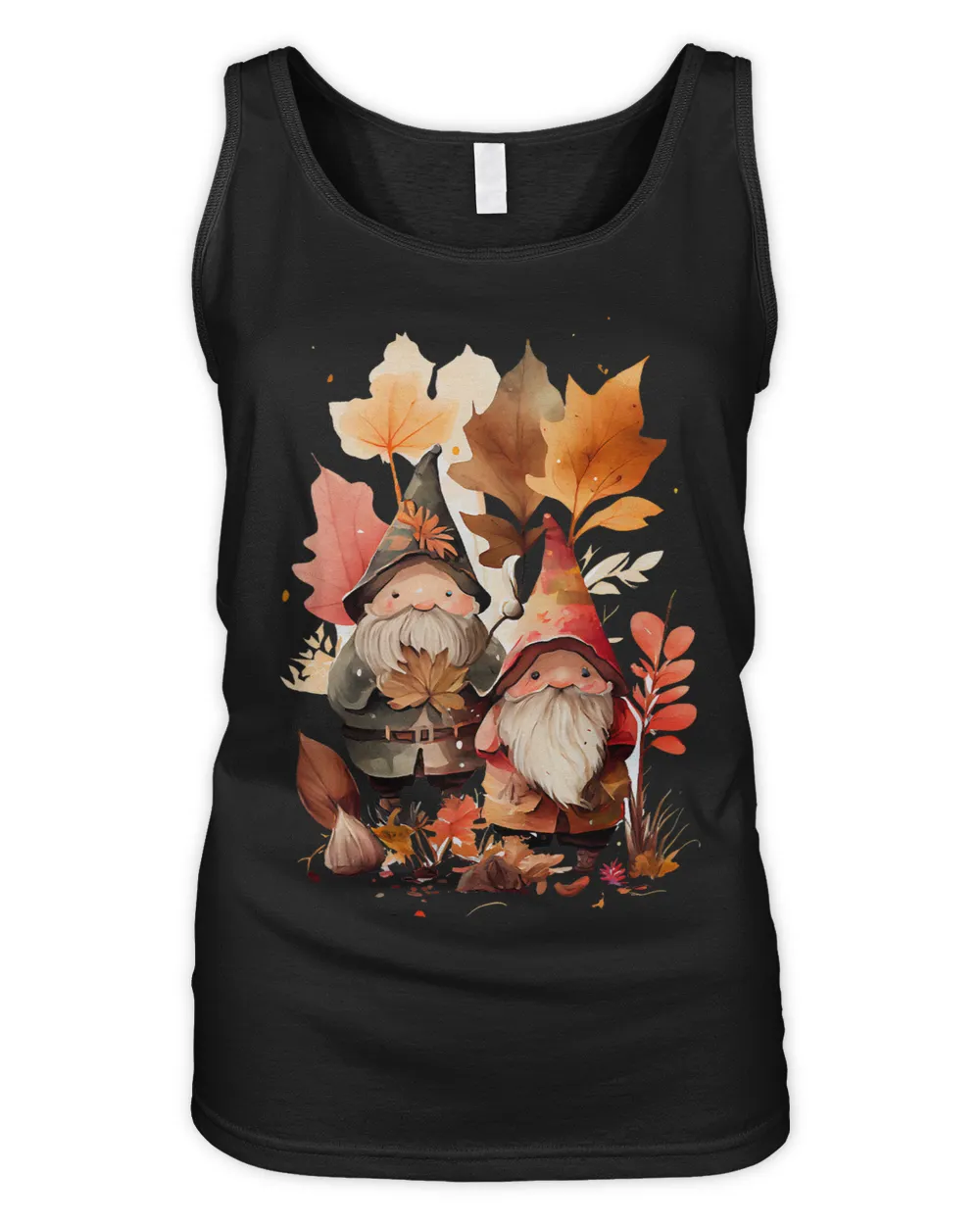 Two Gnome Dwarf Fall Thankful Autumn Leaves Cottagecore