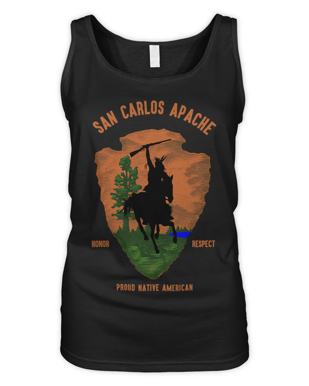 SAN CARLOS APACHE Tribe Native American Indian Retro Arrow