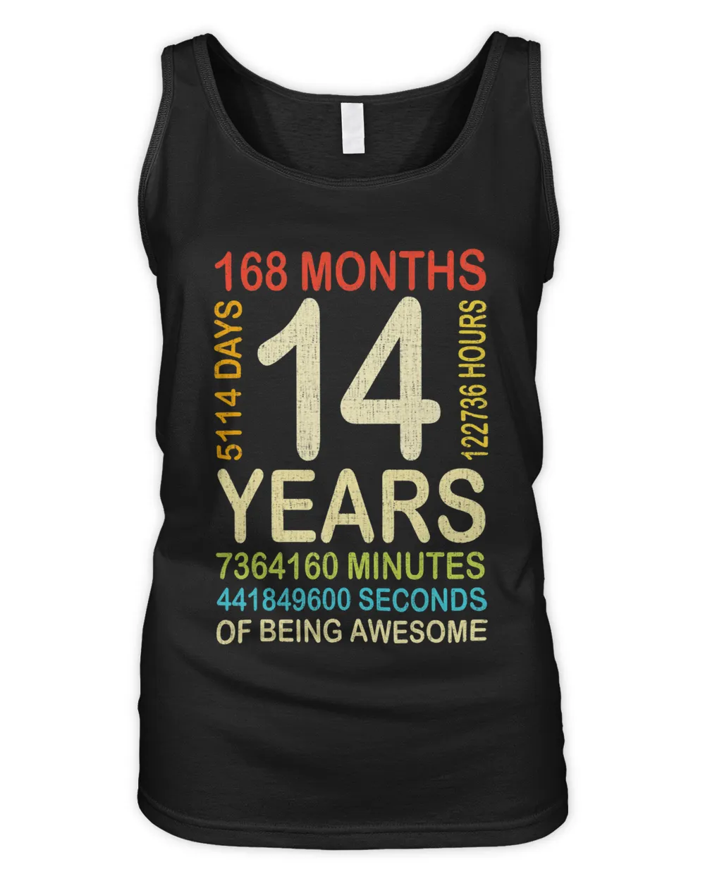 14th Birthday 14 Years Old Vintage Retro 168 Months Boy Girl T-Shirt