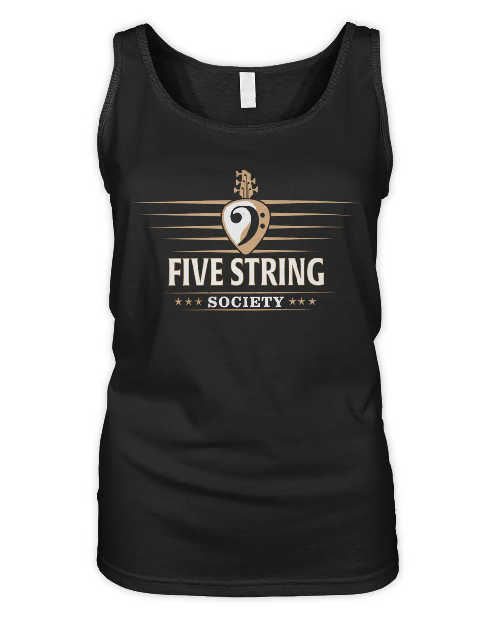 Five String Bass Guitar Society - Bass Clef Women's Tank Top black s