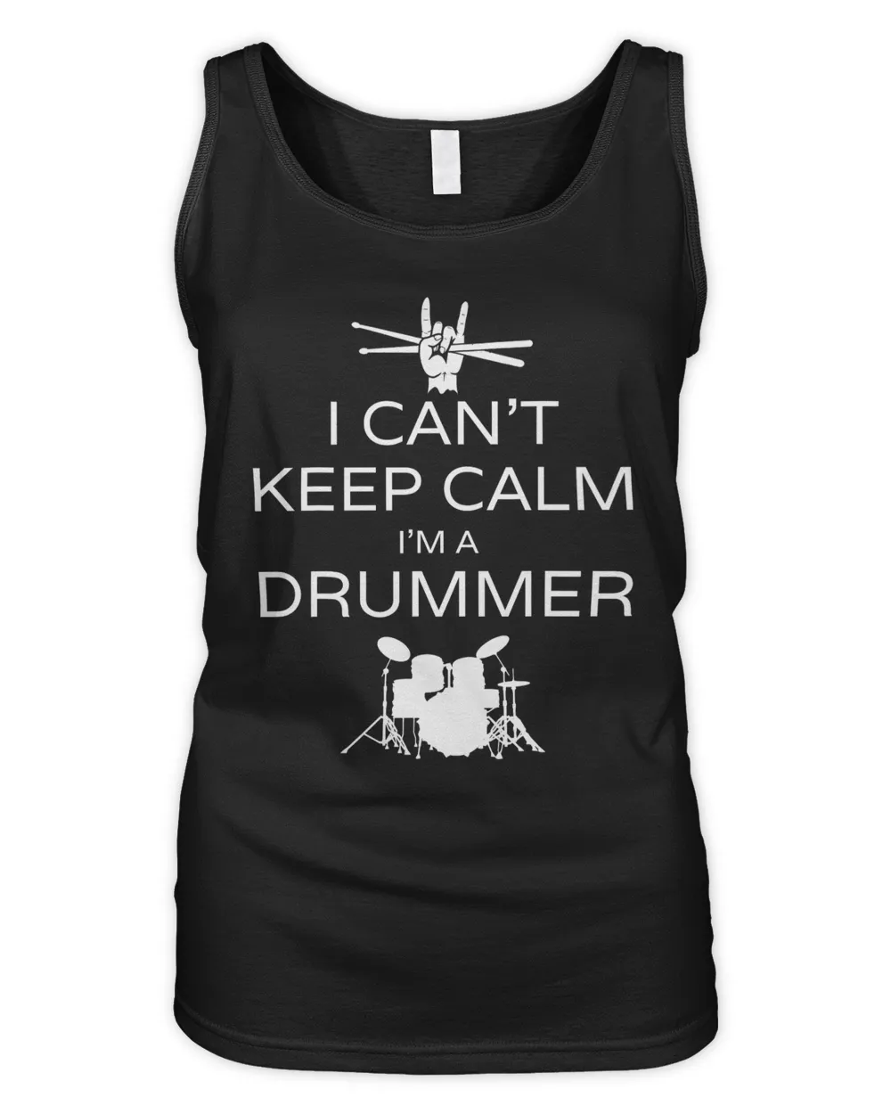 I Can't Keep Calm I'm A Drummer Women's Tank Top black s