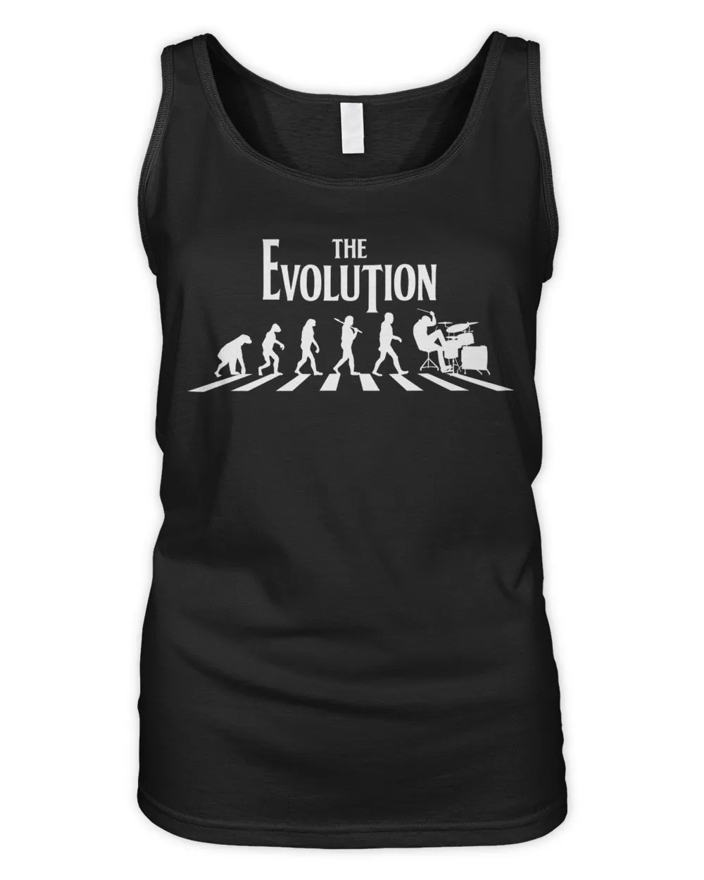 The Evolution of Drummers Women's Tank Top black s