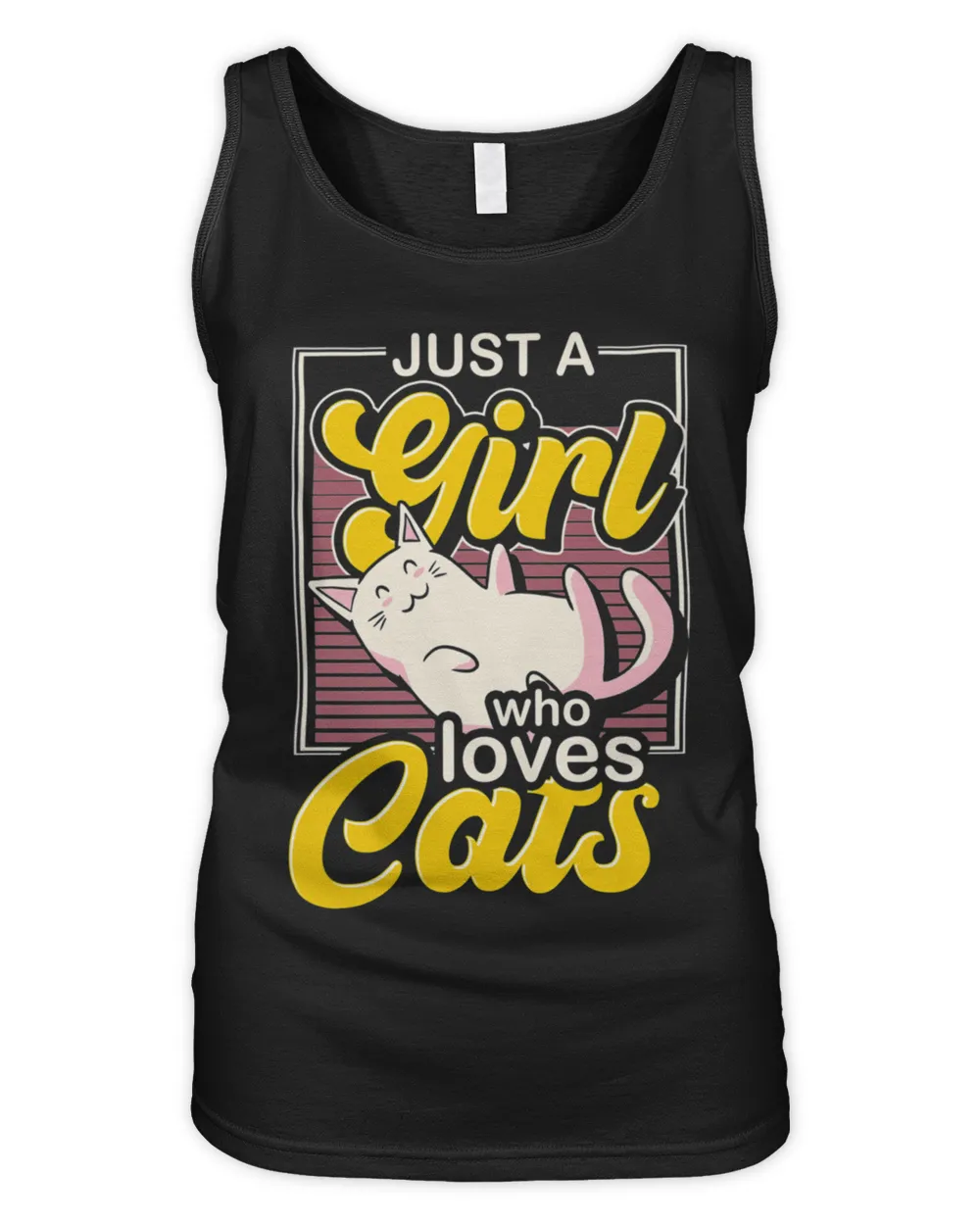 Cute Cat Person Kitty Pet Women Just A Girl Who Loves Cats Long Sleeve  T-Shirt