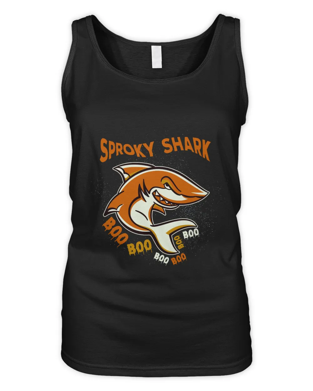 Spooky shark boo boo boo boo V-Neck T-Shirt