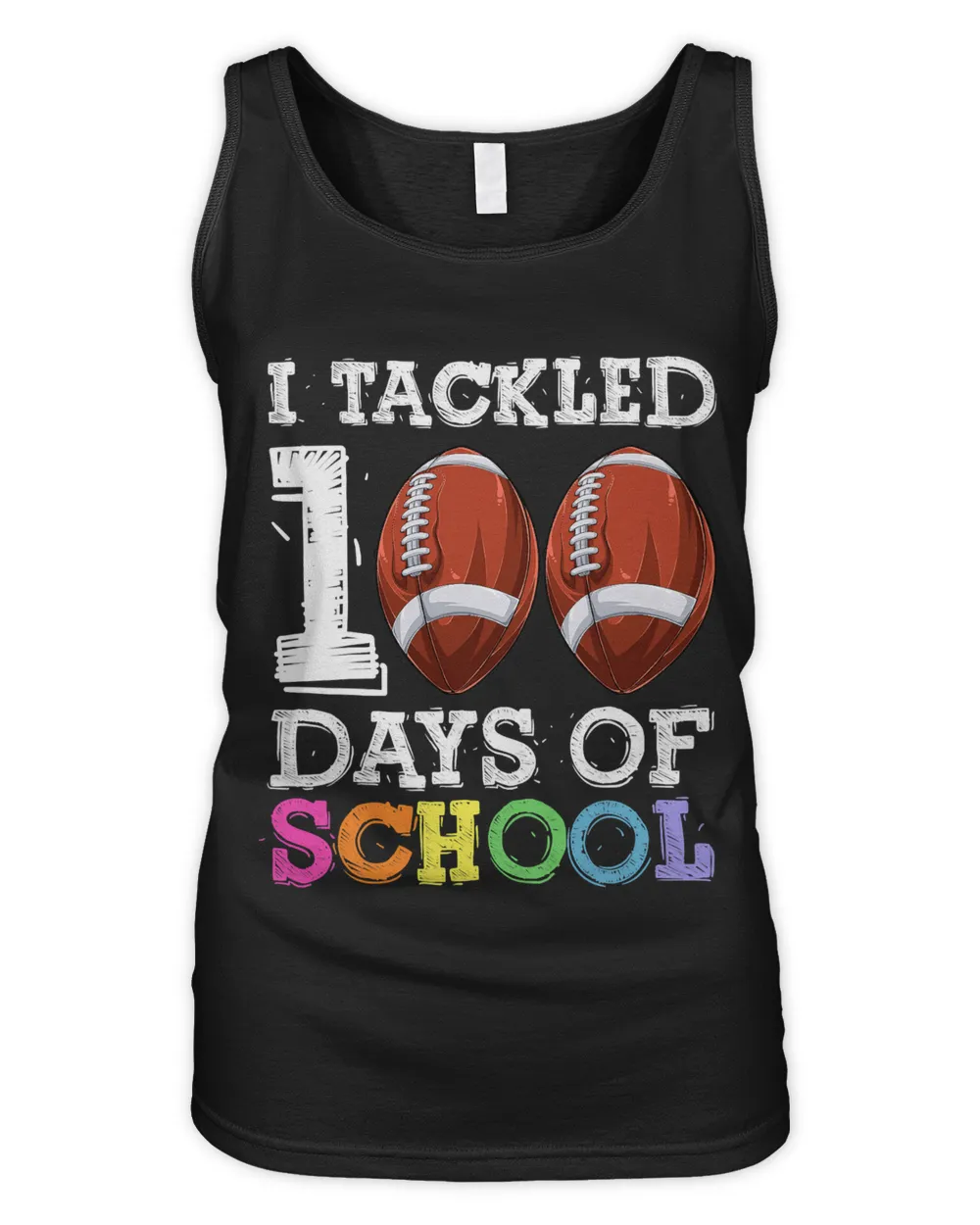 100 Day Of School Shirt Kids Football Tackled 100 days Boy0