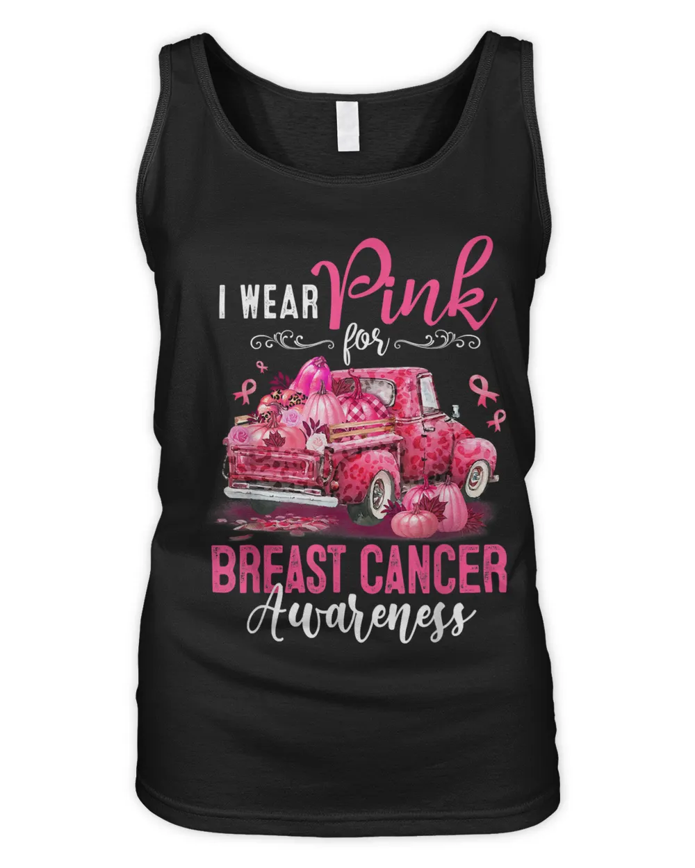 I Wear Pink For Breast Cancer Awareness Pink Pumpkin Truck 78