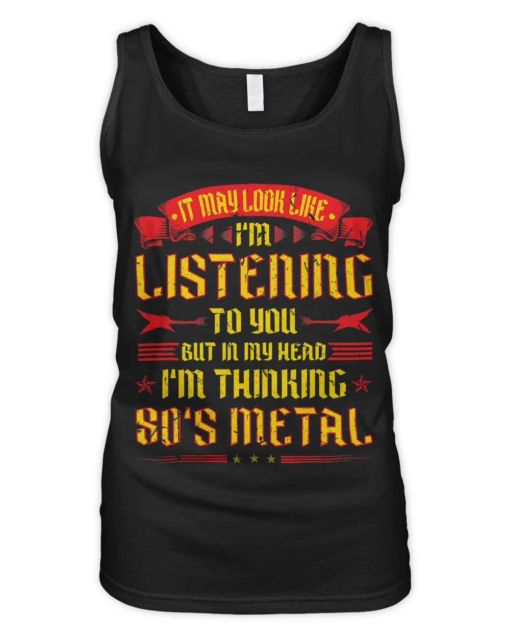 Thinking 80s Heavy Metal Music Band Fan Metalhead