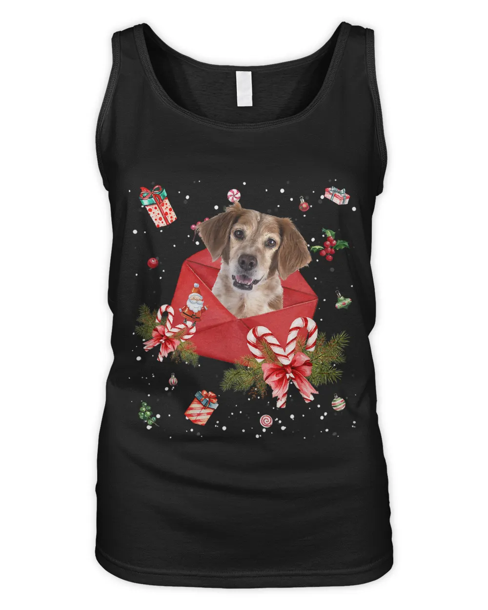 Brittany Dog In Christmas Card Ornament Pajama Xmas445