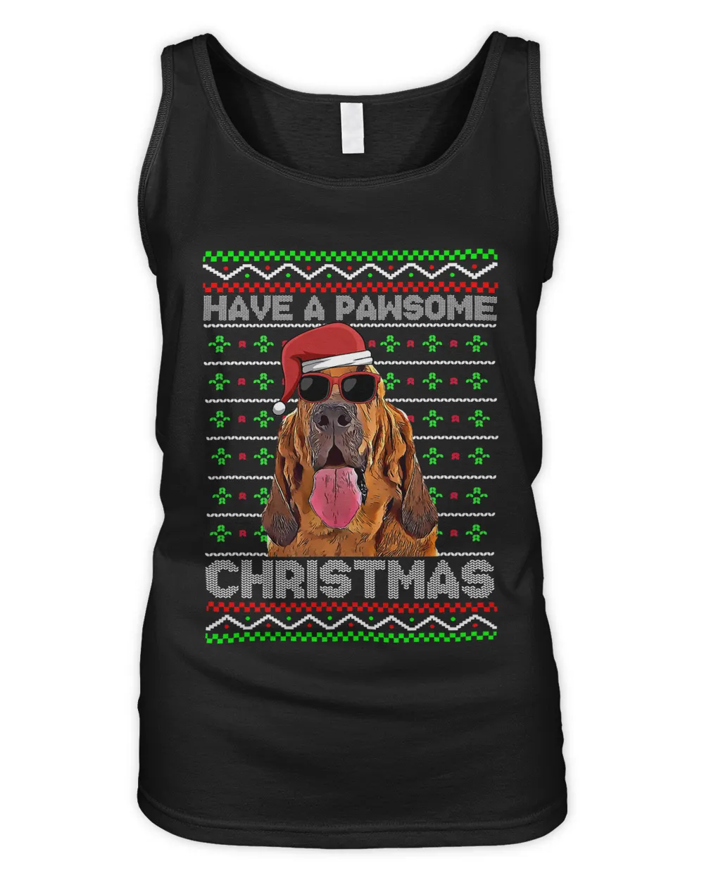 Bloodhound Dog Funny Pawsome Christmas281