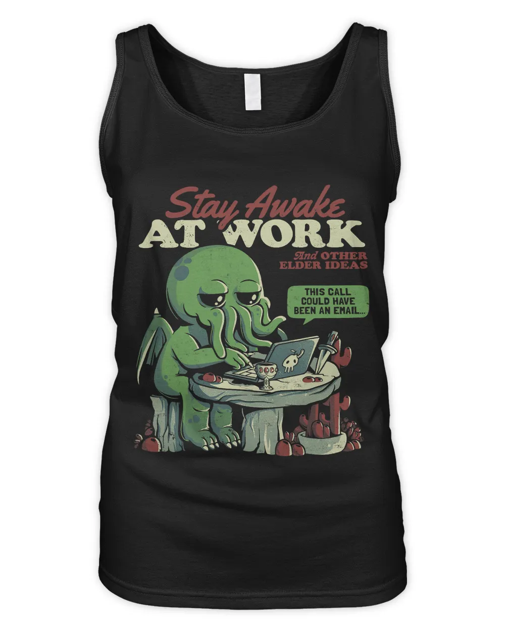 Stay Awake At Work Halloween Bored Cthulhu Funny Home Office562