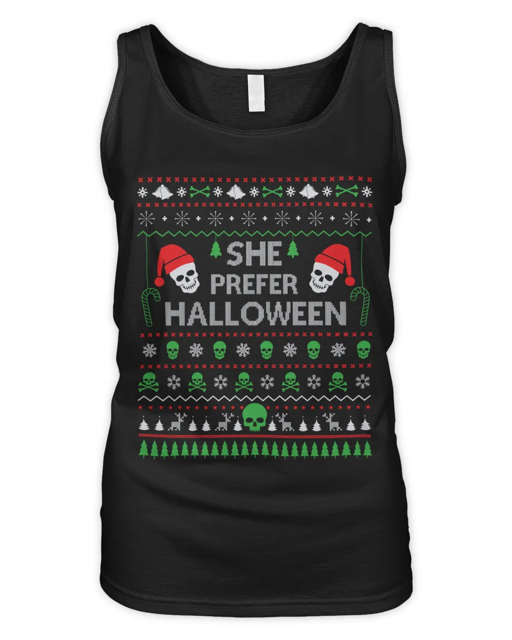 She prefer halloween christmas sweater