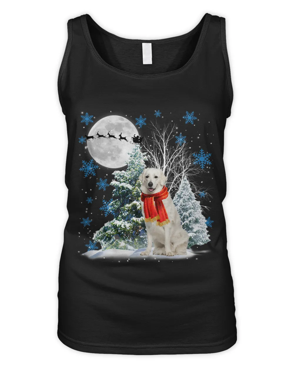 Kuvasz Under Moonlight Snow Christmas Pajama 78