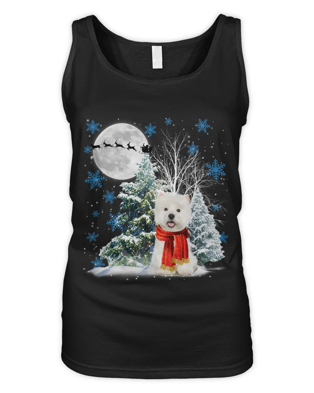 Westie Under Moonlight Snow Christmas Pajama 47