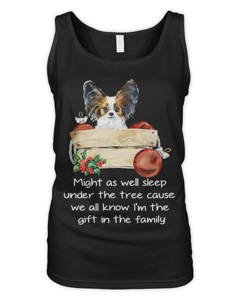 Favorite Family Papillon Puppy Funny Christmas Humor Quote