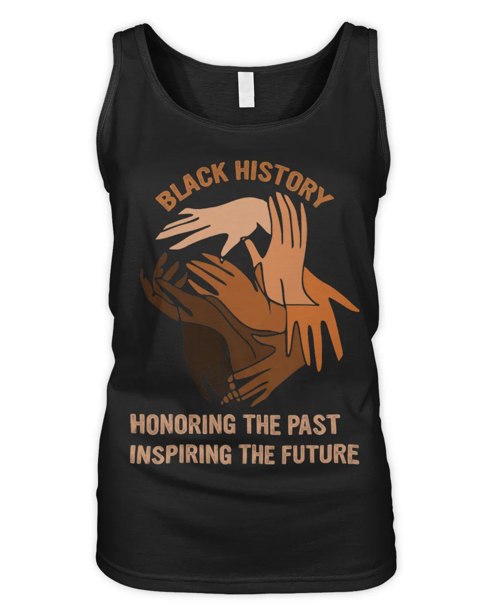 Black History Month Honoring Past Inspiring Future Melanin Women's Tank Top black s