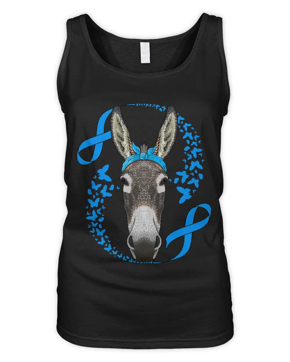 Donkey Diabetes Awareness Blue Bandana T1D Survivor 312