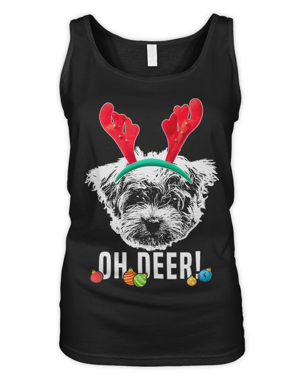 Oh Deer Funny Maltese Xmas