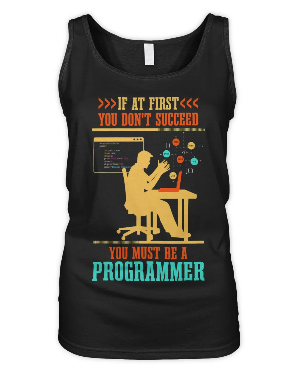 Program Developer Software Engineer Programmer Nerd Computer 22 Women's Tank Top black s