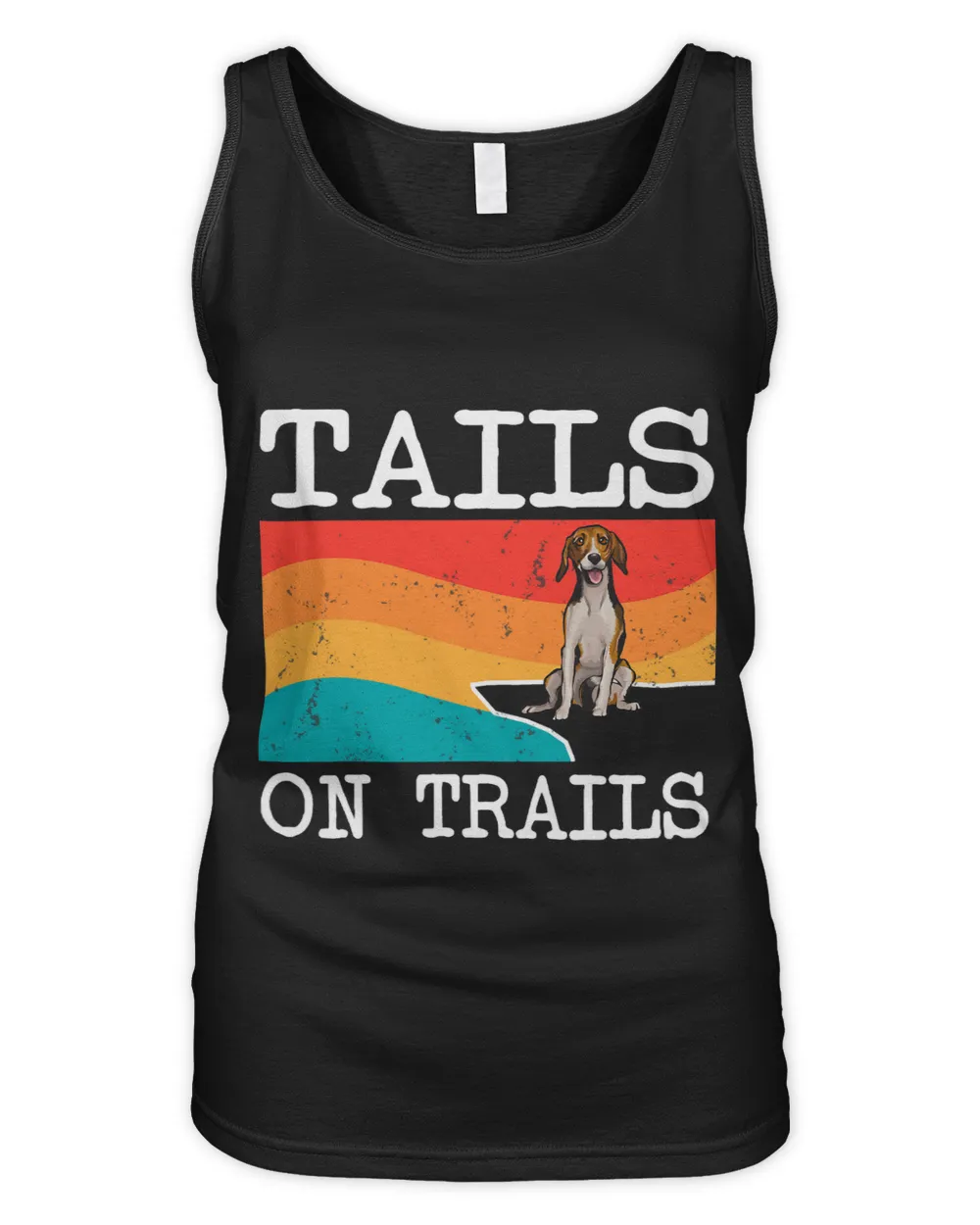Tails On Trails American Foxhound Dog Funny Hiking 2