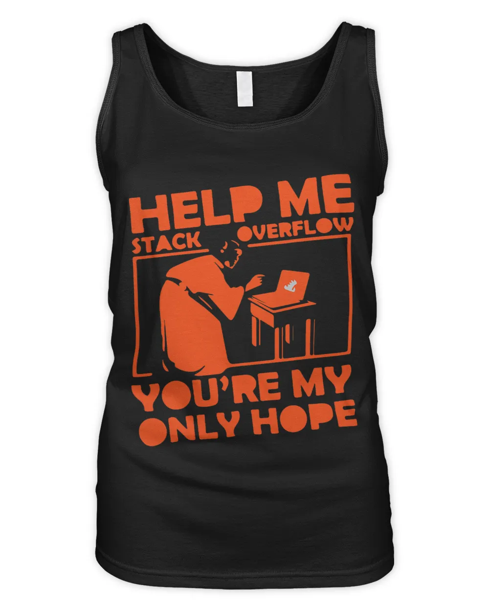 Programmer help me stack overflow Women's Tank Top black s
