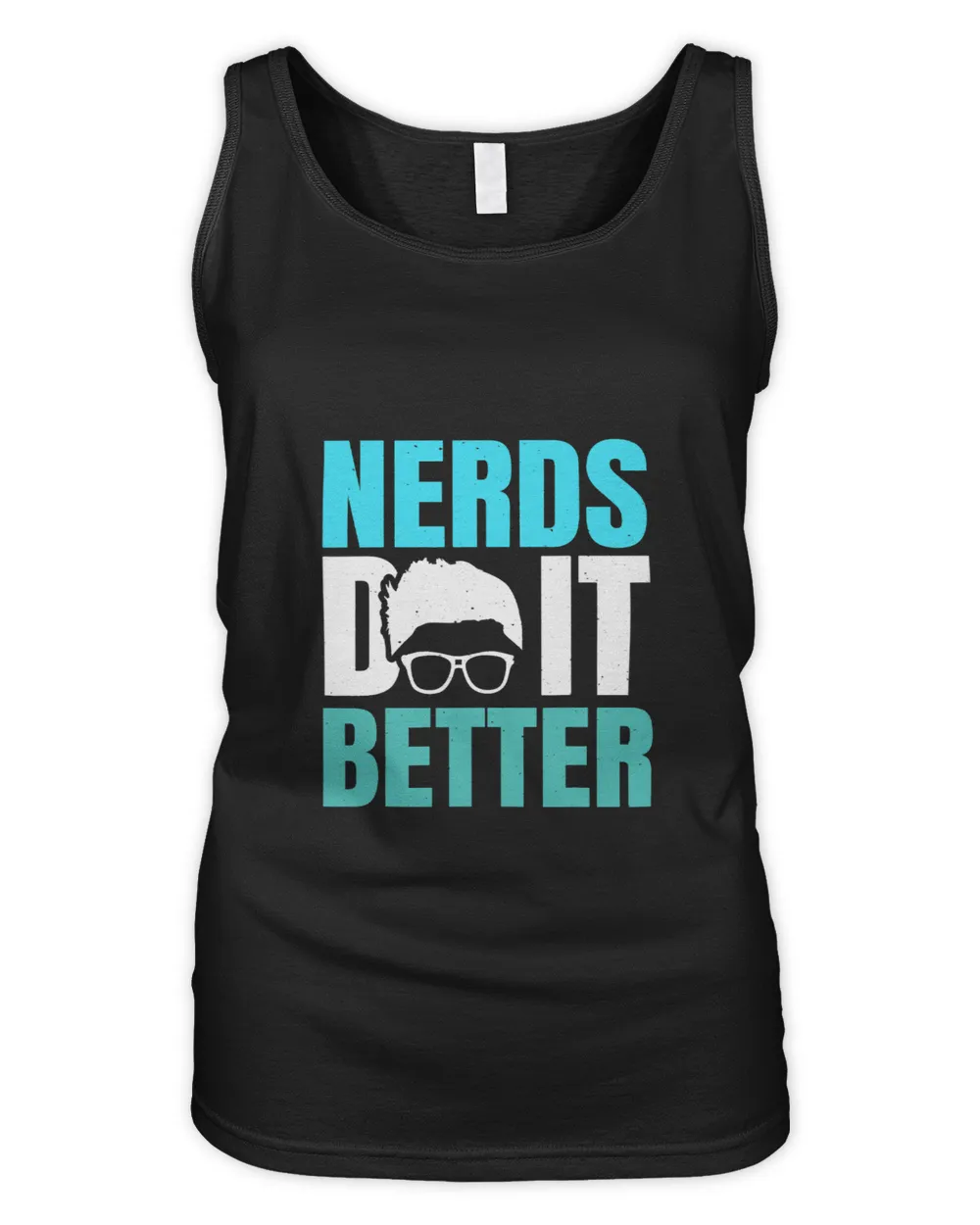 Computer Nerd Geek Nerds Do It Better Women's Tank Top black s