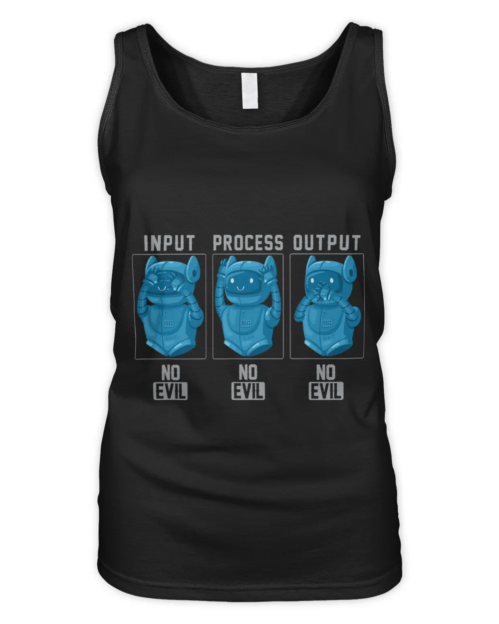 Engineer Robotic input no evil engineering Computer civil Women's Tank Top black s
