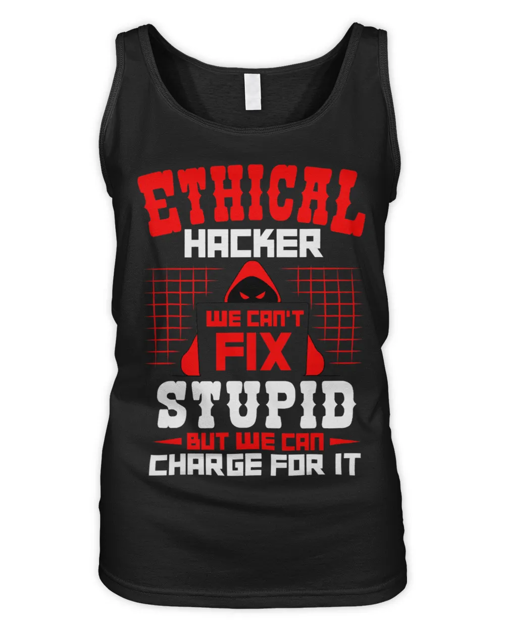 Ethical Hacker Cyber Hacking Awareness Security Programmer Women's Tank Top black s