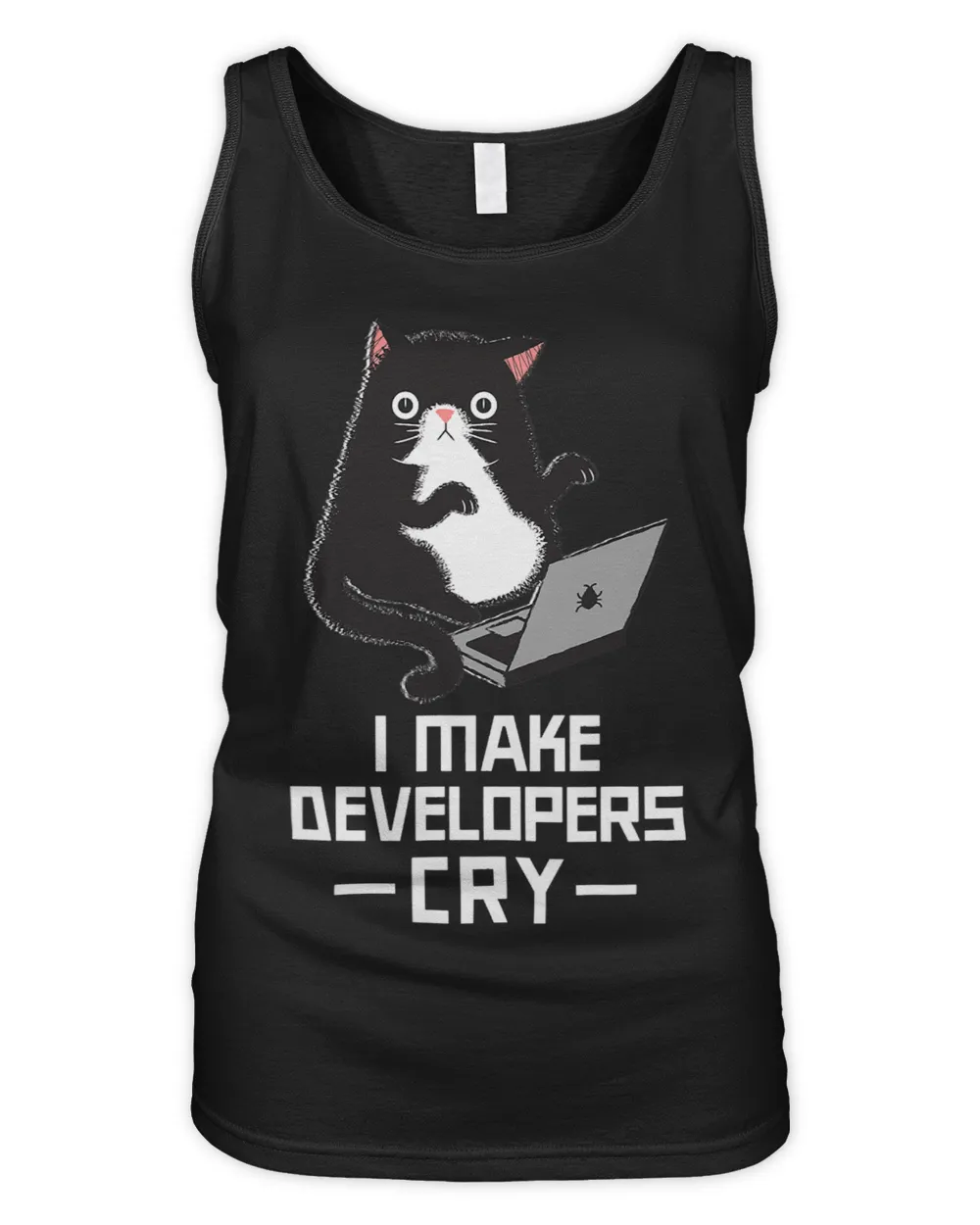 Funny QA Shirt IT Shirt QA Merch for QA Engineer QA Tester Women's Tank Top black s