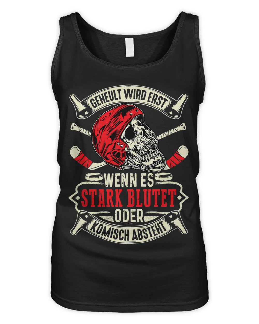Will only be shouted when it is heavily bleeding or funny Women's Tank Top black s